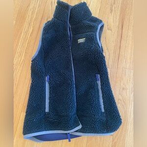 L.L.Bean Black Sherpa Fleece Vest